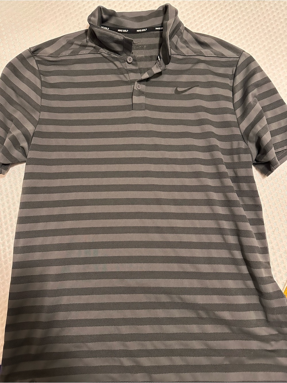 Nike Men’s Gray Striped Polo Shirt